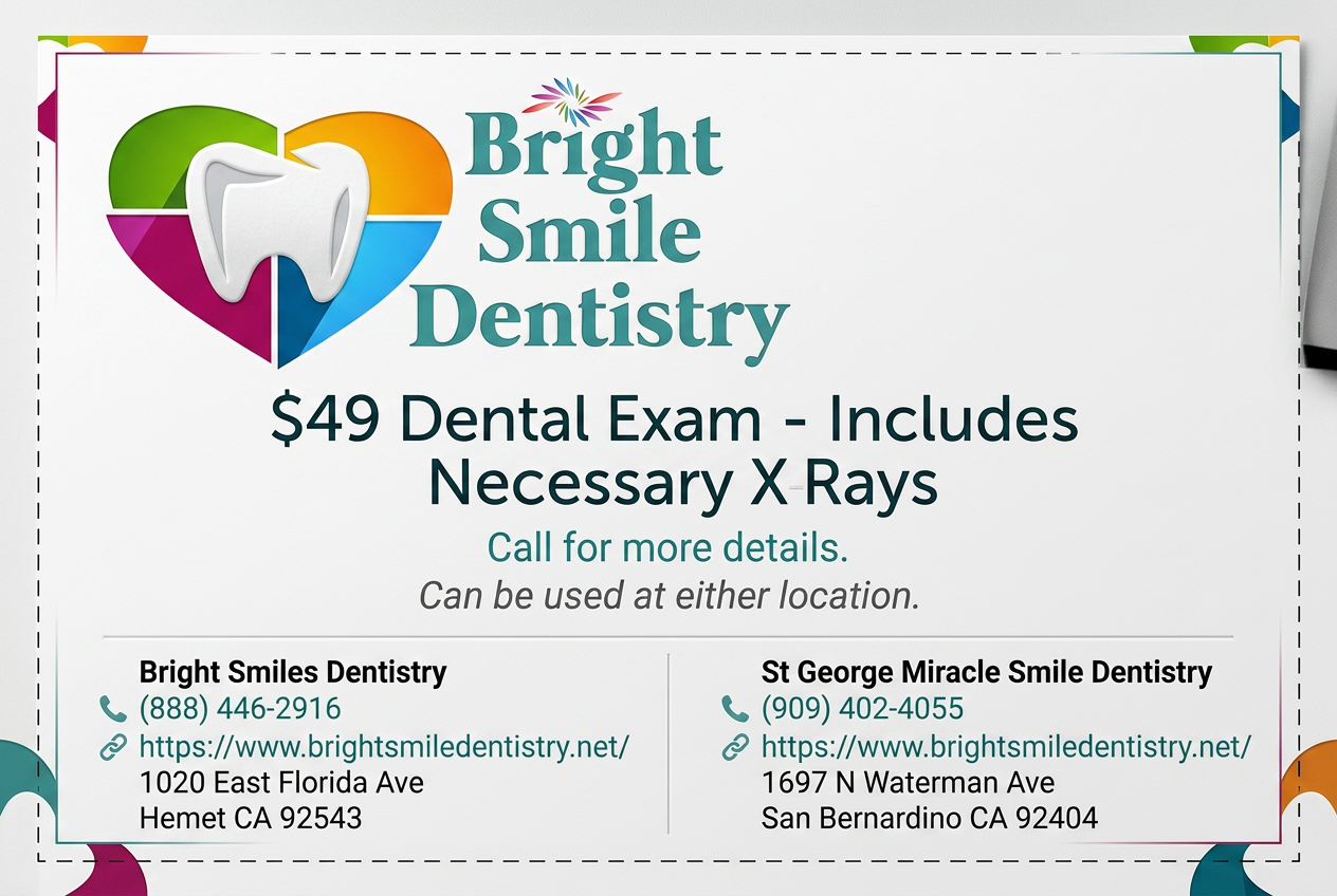 $49 Dental Exam coupon — Bright Smile Dentistry